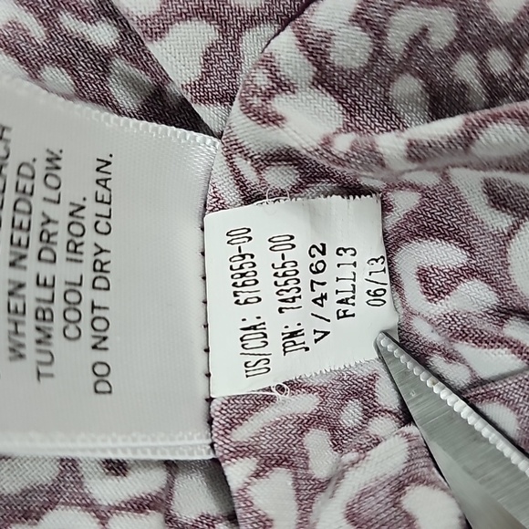 Banana Republic Heritage Animal Print Mini Shift Tank Dress Burgundy White M - Picture 10 of 13